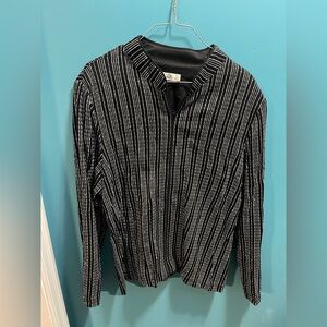 Tradition Black and White Striped Jacket